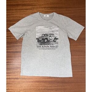 Bobson Japan 4x4 Graphic‎ Tee "You Know What?" Gray Cotton Men's L Adventure Tee